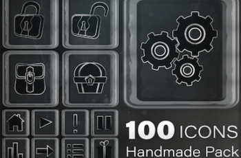 100 Handmade Icons Pack Download Free