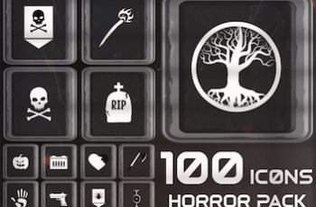 100 Horror Icons Pack Download Free