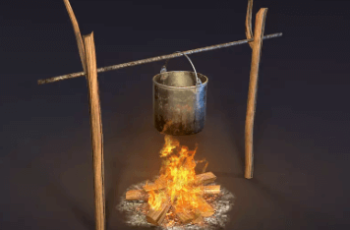 Campfire and cooking place Download Free