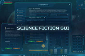Complete Sci-Fi GUI / UI + psd sources Download Free