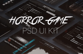 Horror Game PSD UI Kit Download Free