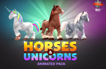Horses & unicorns animated pack Download Free