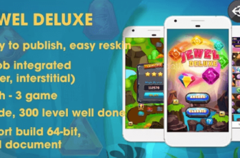 Jewel Deluxe Unity Complete Project (Android + iOS + AdMob) Download Free