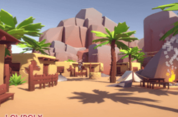 Lowpoly Style Desert Environment Download Free