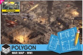 POLYGON War Map WWI Low Poly 3D Art by Synty Download Free