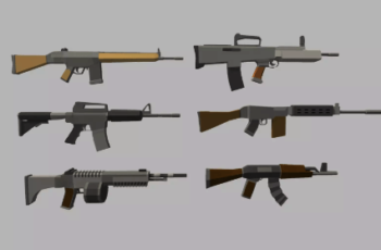 Polygonal Modern Weapons Asset Package Download Free