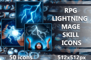 RPG LIGHTNING MAGE SKILL ICONS Download Free