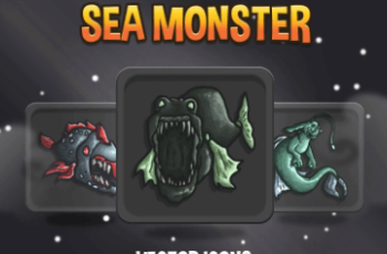 SEA MONSTER GAME ICON SET Download Free