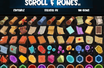 Scrolls & Runes Game Icons Download Free