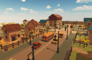 Stylized Simple Cartoon City Download Free
