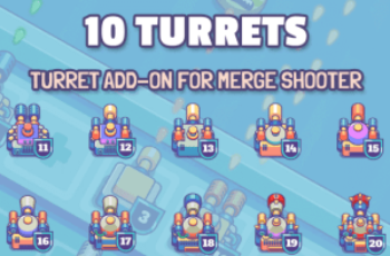 TURRETS ASSET PACK FOR MERGE SHOOTER Download Free